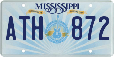 MS license plate ATH872