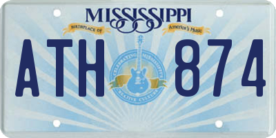MS license plate ATH874