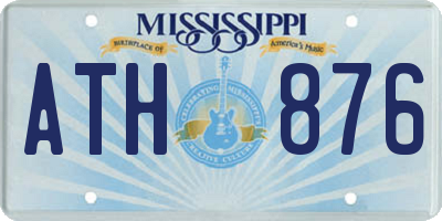MS license plate ATH876
