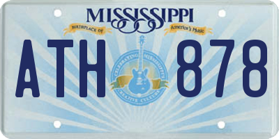 MS license plate ATH878