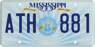 MS license plate ATH881