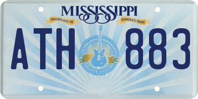 MS license plate ATH883