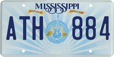 MS license plate ATH884