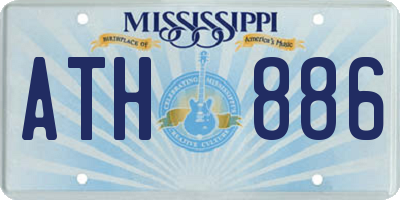 MS license plate ATH886