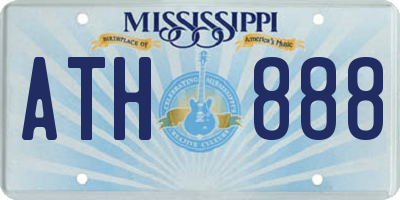 MS license plate ATH888