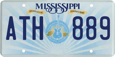 MS license plate ATH889