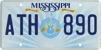 MS license plate ATH890