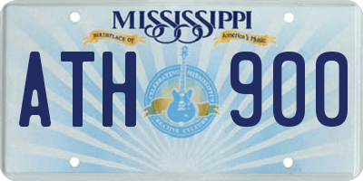MS license plate ATH900