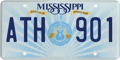 MS license plate ATH901