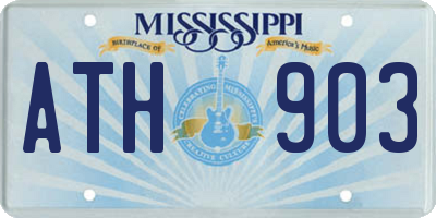 MS license plate ATH903