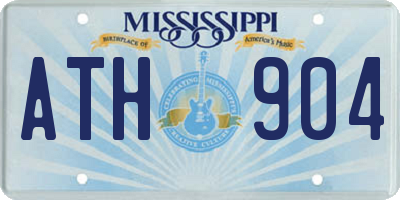 MS license plate ATH904