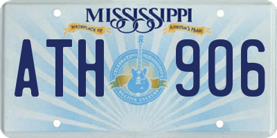 MS license plate ATH906