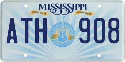 MS license plate ATH908