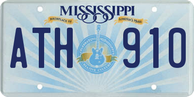 MS license plate ATH910