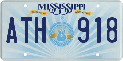 MS license plate ATH918
