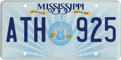 MS license plate ATH925