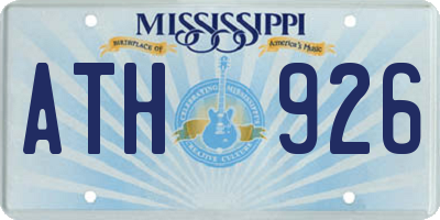 MS license plate ATH926
