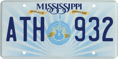MS license plate ATH932
