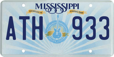 MS license plate ATH933