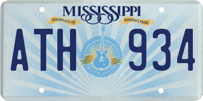MS license plate ATH934