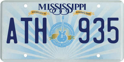 MS license plate ATH935