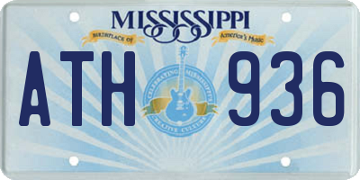 MS license plate ATH936