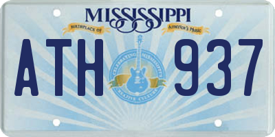 MS license plate ATH937