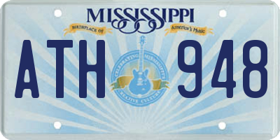 MS license plate ATH948