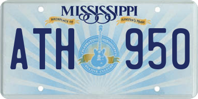 MS license plate ATH950