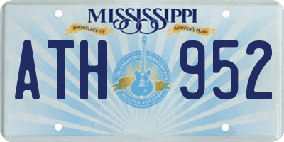 MS license plate ATH952