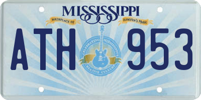 MS license plate ATH953