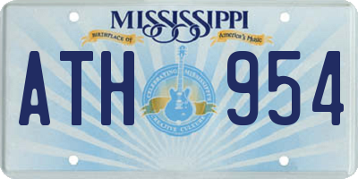 MS license plate ATH954