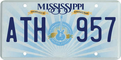 MS license plate ATH957