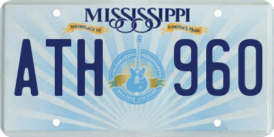 MS license plate ATH960