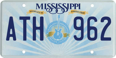 MS license plate ATH962