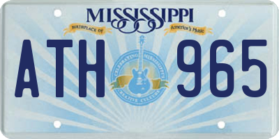 MS license plate ATH965