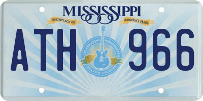MS license plate ATH966