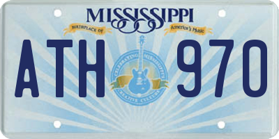 MS license plate ATH970