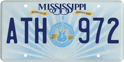 MS license plate ATH972