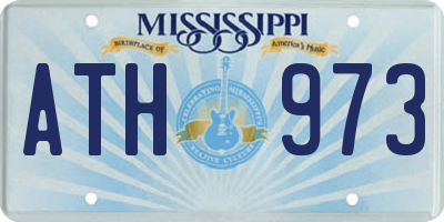 MS license plate ATH973