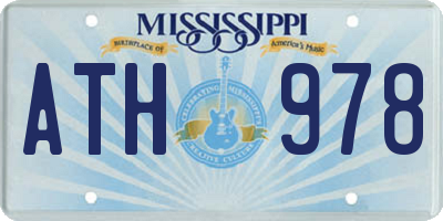 MS license plate ATH978