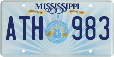 MS license plate ATH983