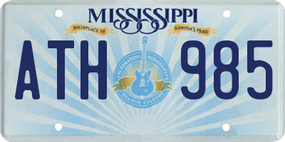 MS license plate ATH985