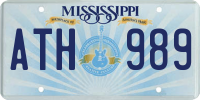 MS license plate ATH989