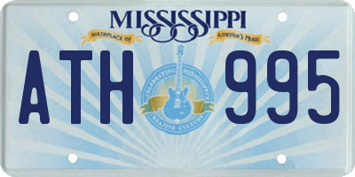 MS license plate ATH995