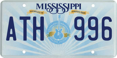 MS license plate ATH996