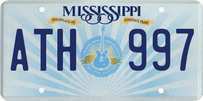 MS license plate ATH997