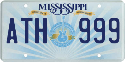 MS license plate ATH999