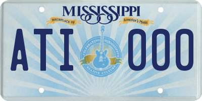 MS license plate ATI000