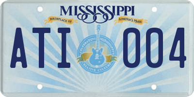 MS license plate ATI004